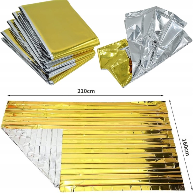 Koc Ratunkowy Termiczny 160x210cm NRC Folia Termoizolacyjna Mata Życia