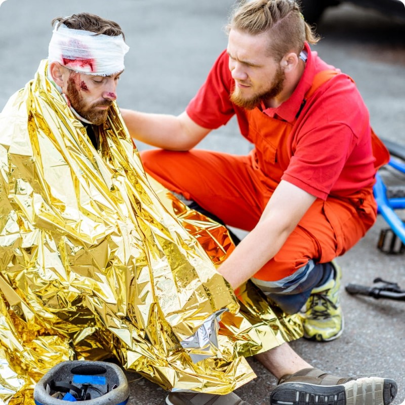 Koc Ratunkowy Termiczny 160x210cm NRC Folia Termoizolacyjna Mata Życia