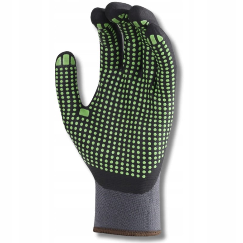 MOCNE Rękawice robocze 9 /L Pianka Nitrylowa ULTRA PRECYZYJNE Nakrapiane