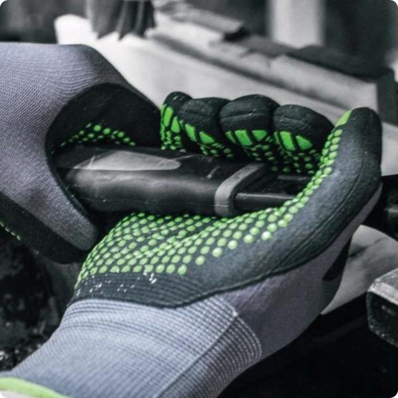 MOCNE Rękawice robocze 9 /L Pianka Nitrylowa ULTRA PRECYZYJNE Nakrapiane