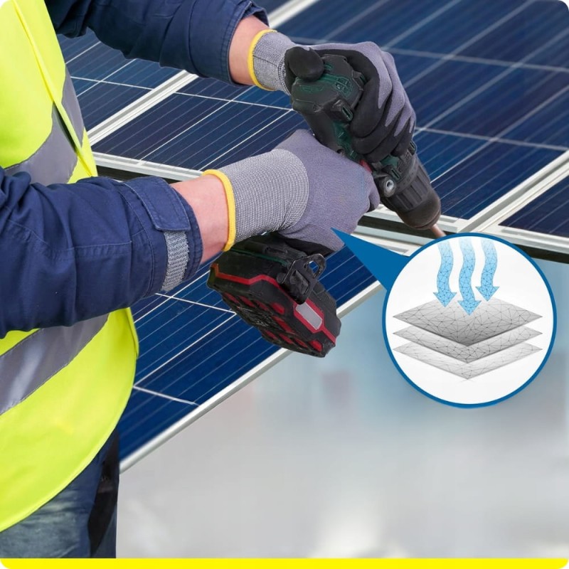 MOCNE Rękawice robocze 9 /L Nitrylowe Pianka MAX FLEX FOAM ULTRA PRECYZYJNE