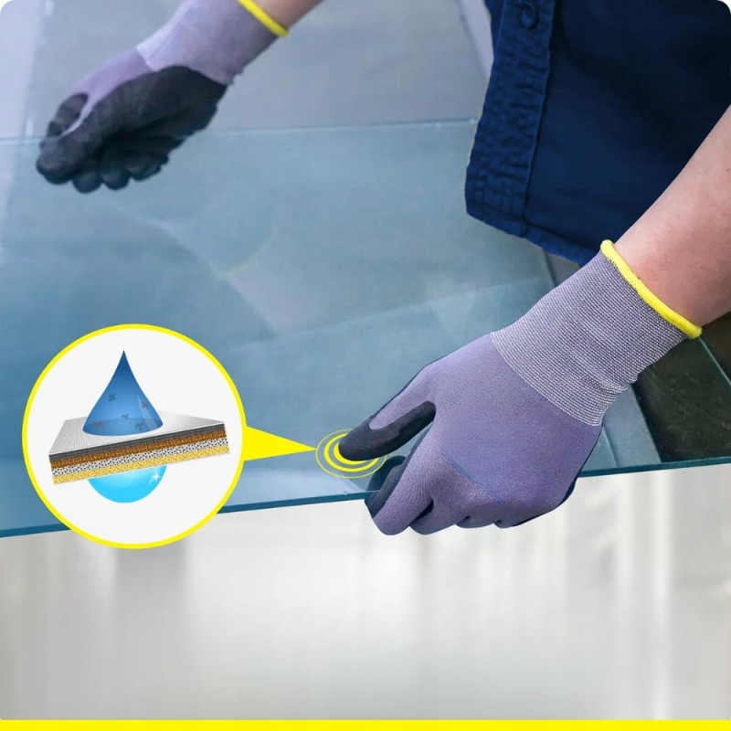 MOCNE Rękawice robocze 10 Nitrylowe Pianka MAX FLEX FOAM ULTRA PRECYZJA x12