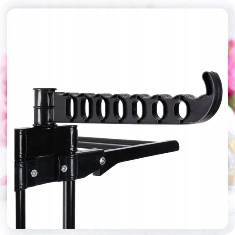 Suszarka Na Pranie STOJĄCA PIONOWA Na Ubrania Do prania Składana Czarna XXL