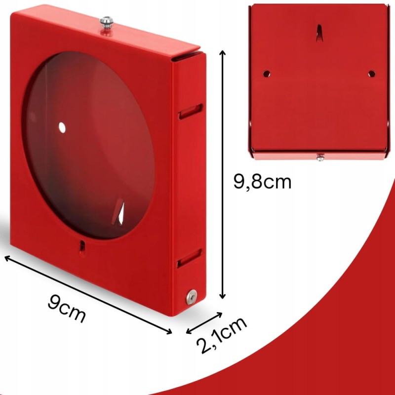 Skrzynka Metalowa Mini na Klucz Ewakuacyjny z Okienkiem Szafka + Znak Klucz