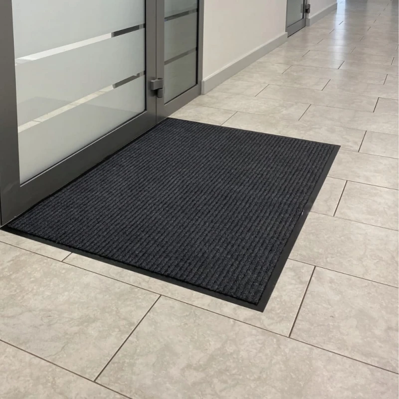 Wycieraczka pod drzwi 90x150 gumowa PVC Mata Zewnętrzna Wewnętrzna CZARNA