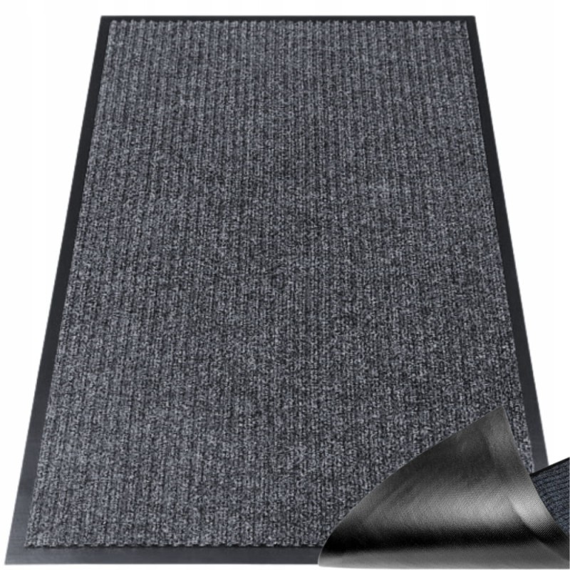 Wycieraczka pod drzwi 90x150 gumowa PVC Mata Zewnętrzna Wewnętrzna Szara
