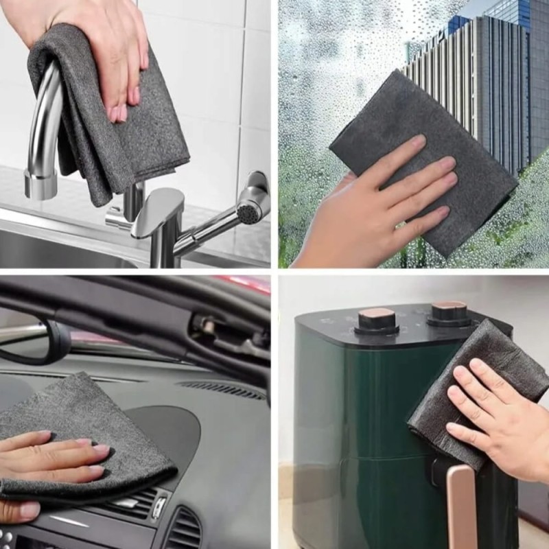 Magiczne ściereczki szmatki do mycia szyb okien bez smug 30x30cm 3 szt