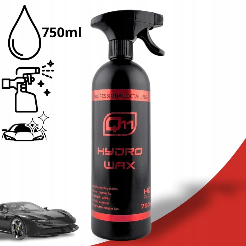Wosk Samochodowy W Płynie Na Mokro Sucho Hydro Wax 750 ml Z Atomizerem