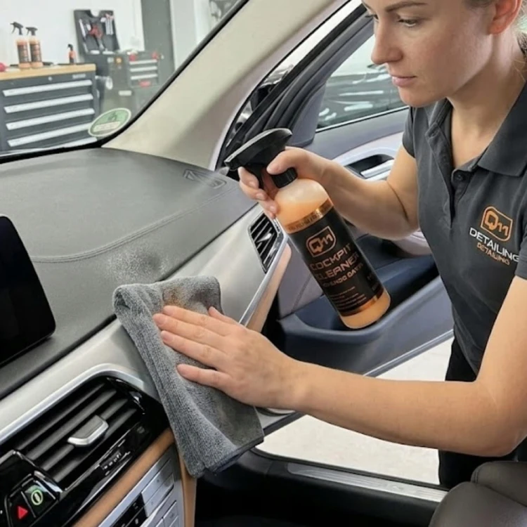 Q11 ORANGE Środek Do Czyszczenia Wnętrza Plastików 750ml SATYNA Atomizer