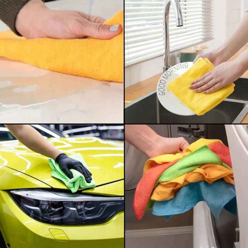12 szt Miękka Ścierka Ściereczka Z Mikrofibry Szmatki Do Kurzu Auta 30x30cm