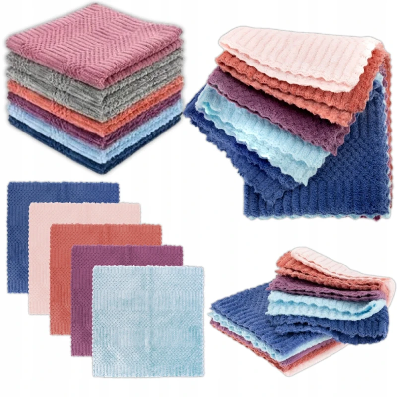 5 x Miękka Ścierka Ściereczka Z Mikrofibry Do Kuchni Domu Samochodu 30x30cm