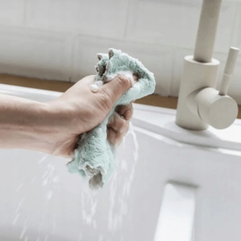 Zestaw 10 ścierek z mikrofibry 23x23 cm, do wycierania kurzu, do sprzątania