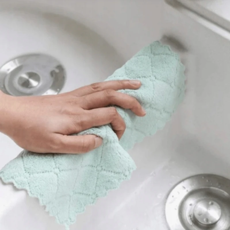 Zestaw 10 ścierek z mikrofibry 23x23 cm, do wycierania kurzu, do sprzątania