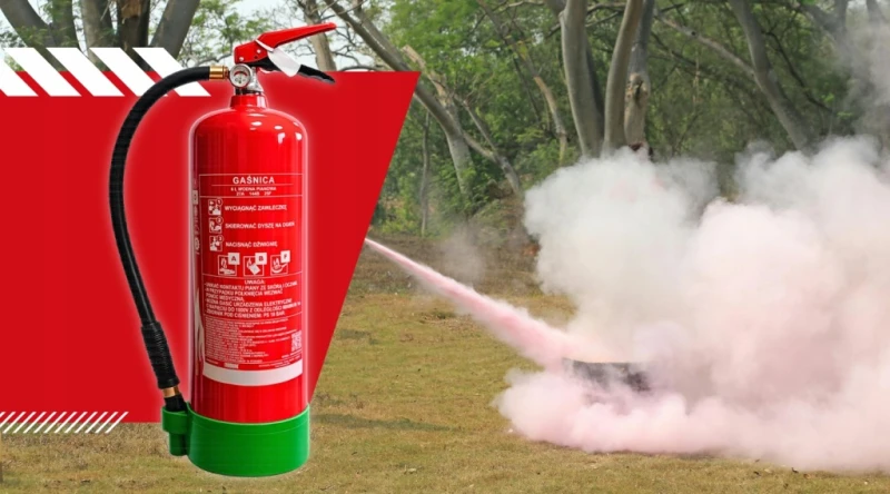 Gaśnica Pianowa 6L ABF + Uchwyt BEZ FLUORU Kuchenna Gasi Tłuszcze 2026r