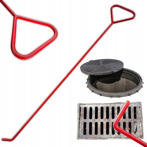 Hak klucz do otwierania włazu studni szamb pokryw kanalizacyjnych 75cm