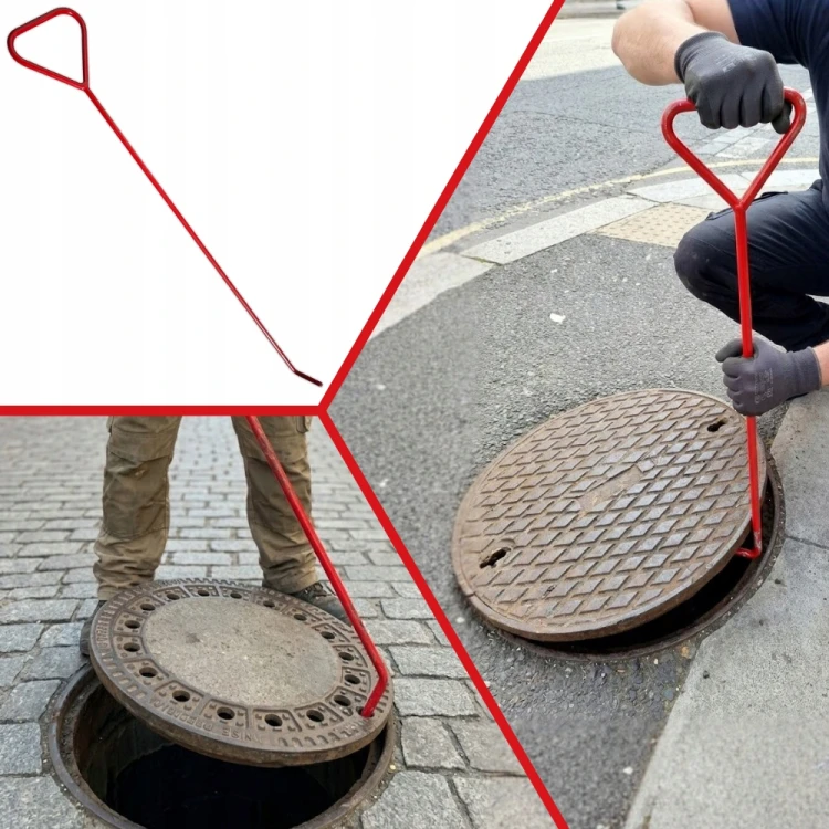 Hak do ciągnięcia Pojemników i Skrzynek Stal Nierdzewna do magazynu 65cm