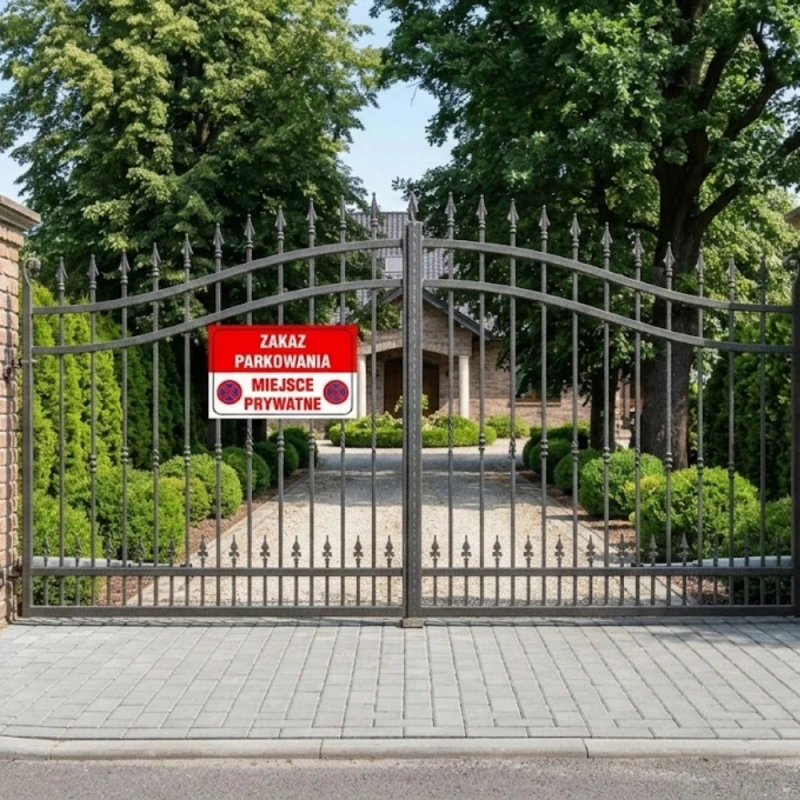Tabliczka Zakaz Parkowania Miejsce Prywatne 24H 20x30 cm PCV 1mm