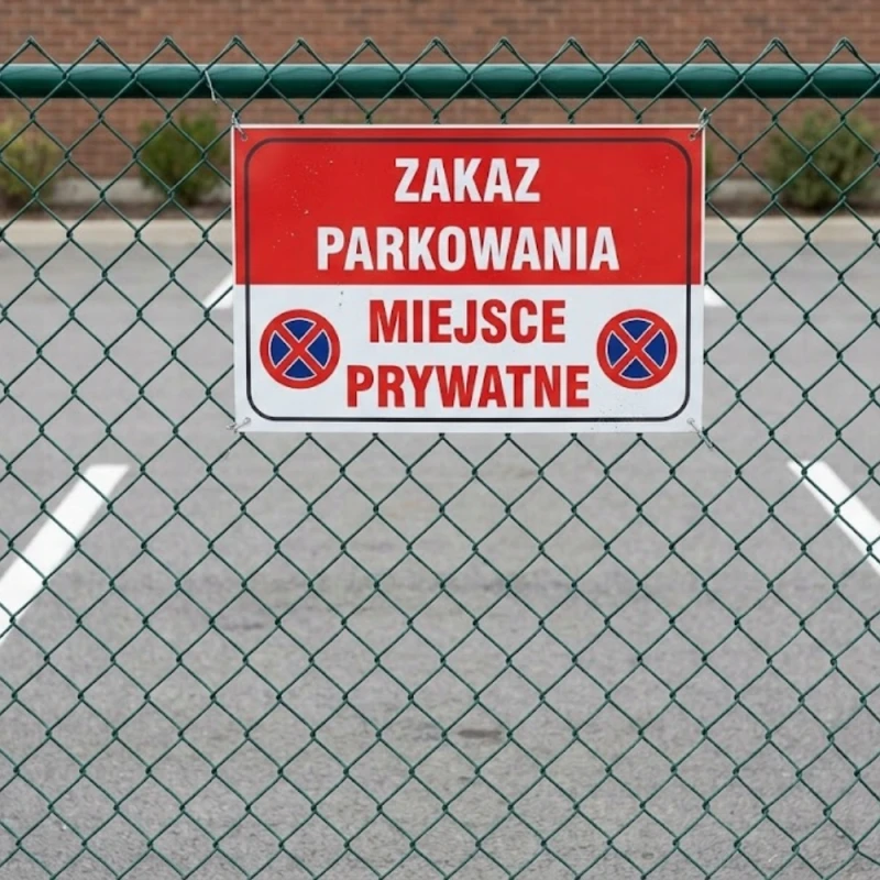 Tabliczka Zakaz Parkowania Miejsce Prywatne 24H 20x30 cm PCV 1mm