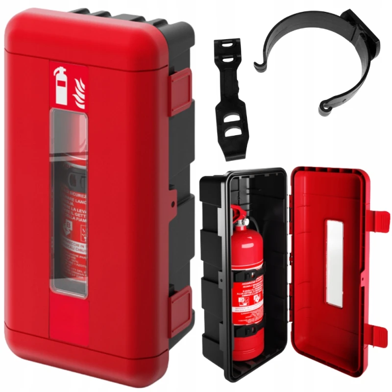 Skrzynka Szafka na gaśnicę 6L 6kg REGON Czerwona Pojemnik ADR TIR MAGAZYN