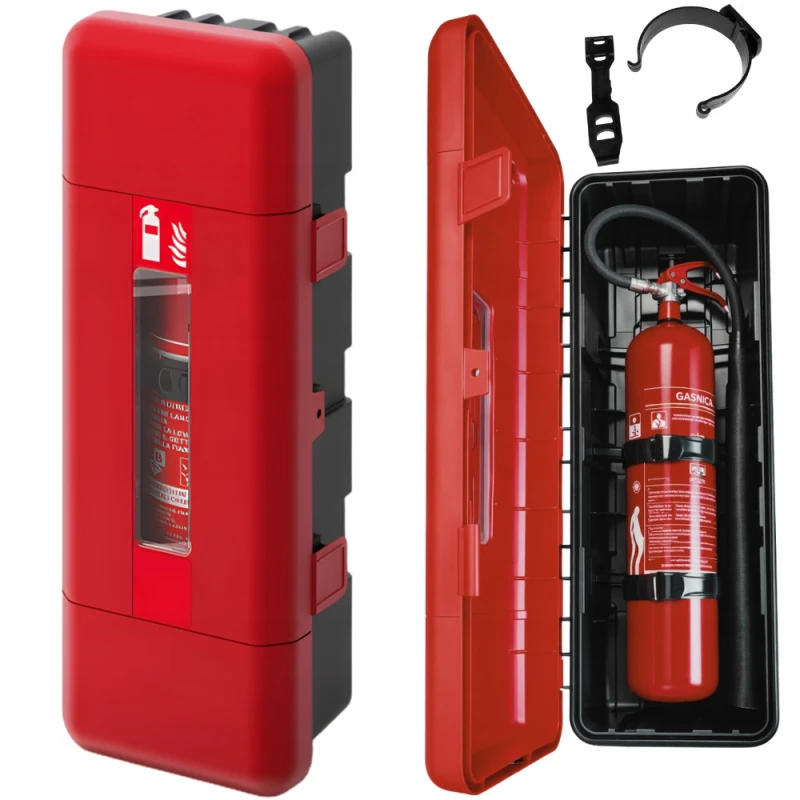 Skrzynka Szafka na gaśnicę 9 - 12kg REGON Czerwona Pojemnik ADR TIR MAGAZYN