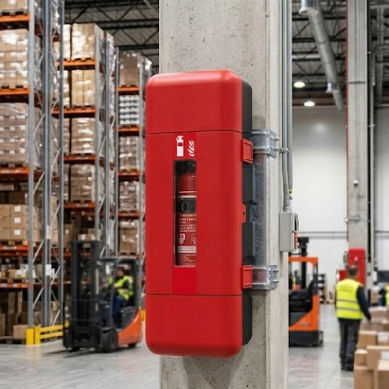 Skrzynka Szafka na gaśnicę 9 - 12kg REGON Czerwona Pojemnik ADR TIR MAGAZYN