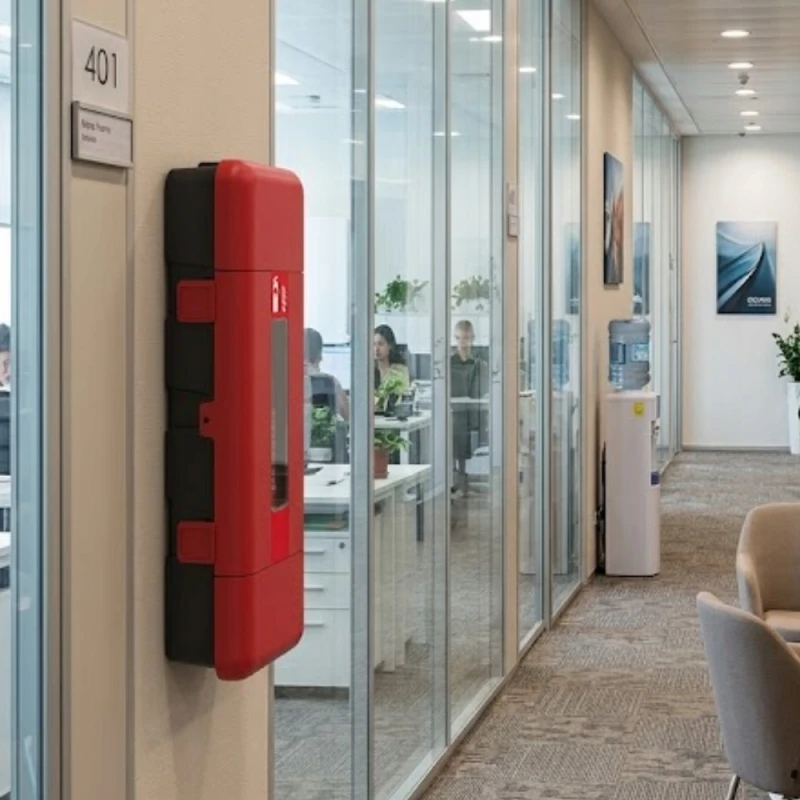 Skrzynka Szafka na gaśnicę 9 - 12kg REGON Czerwona Pojemnik ADR TIR MAGAZYN