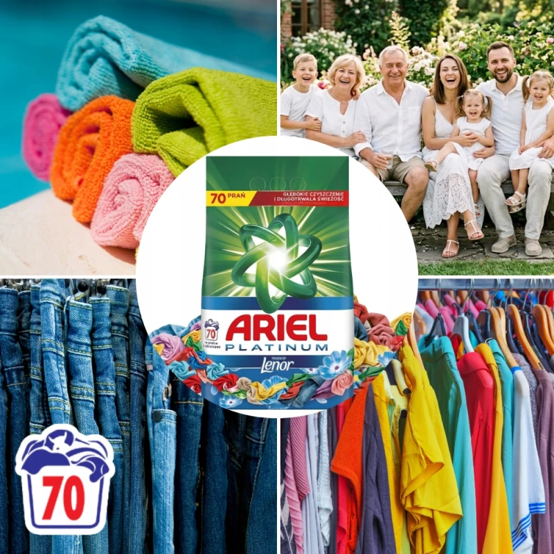 ARIEL proszek do prania 70 prań PLATINUM Touch of Lenor Uniwersalny 4,55kg