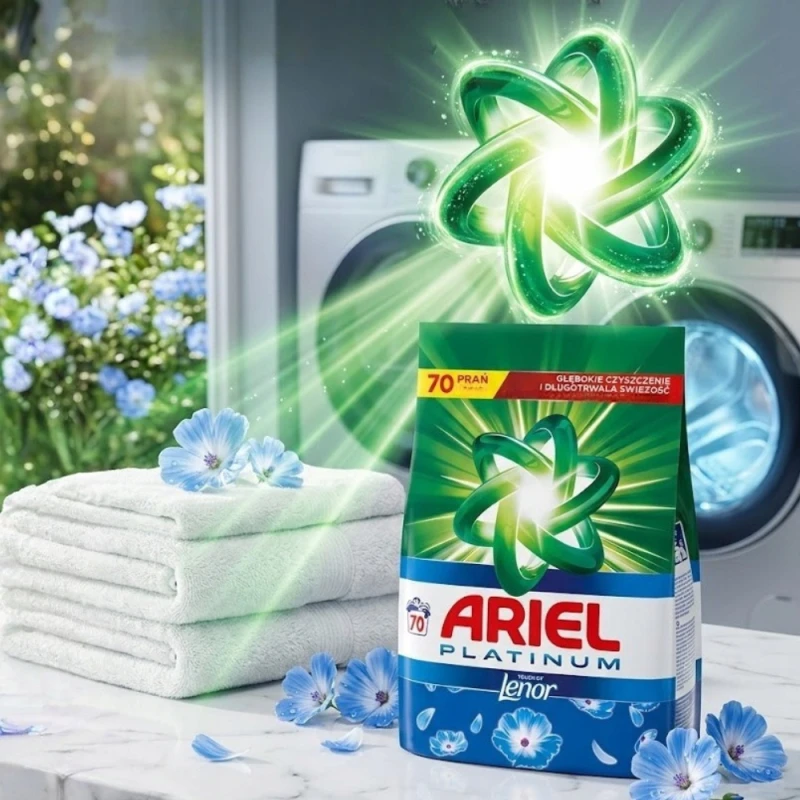 ARIEL proszek do prania 70 prań PLATINUM Touch of Lenor Uniwersalny 4,55kg