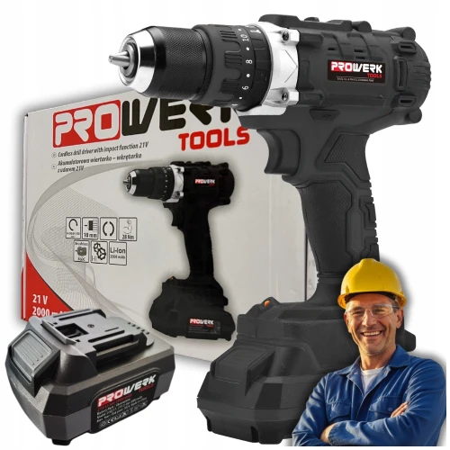 WIERTARKO WKRĘTARKA AKUMULATOROWA UDAROWA BEZSZCZOTKOWA PRO AKU WKRĘTAK