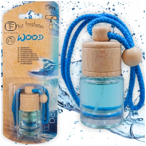 Zapach do auta Zawieszka zapachowa Ocean TOP FRAGRANCE WOOD 5ml 60 dni