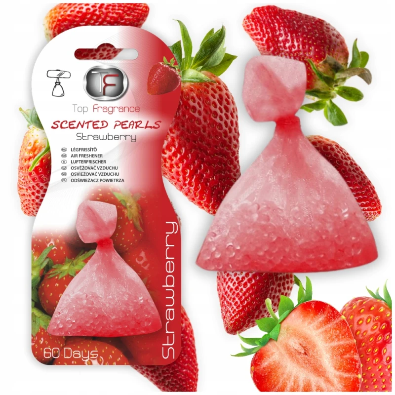Zawieszka Zapach samochodowy Woreczek zapachowy Strawberry 60 dni