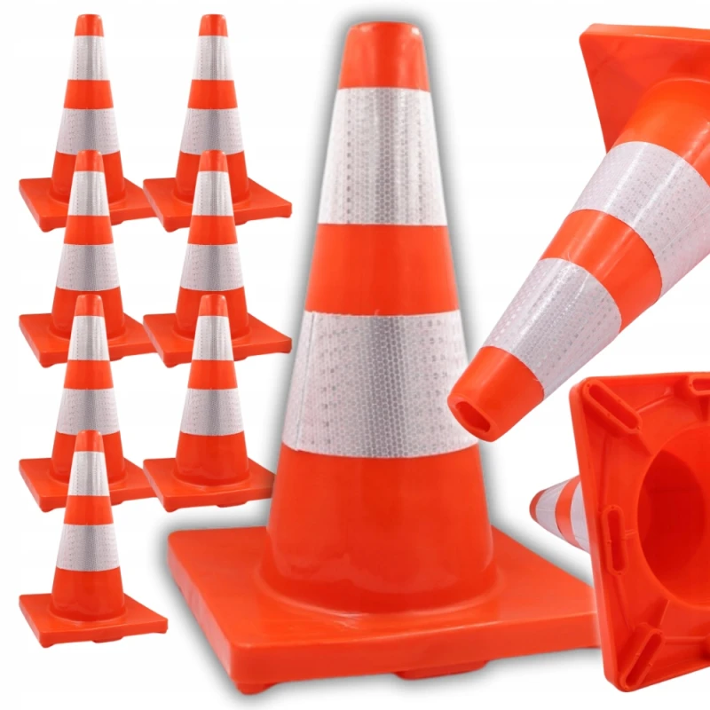 Pachołek Drogowy 50cm Odblaskowy U-23 słupek ostrzegawczy Pachołki Drogowe