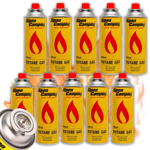 Kartusz Gazowy nabój Gaz do kuchenki palnika 400ml 227g Alpen Camping 10szt