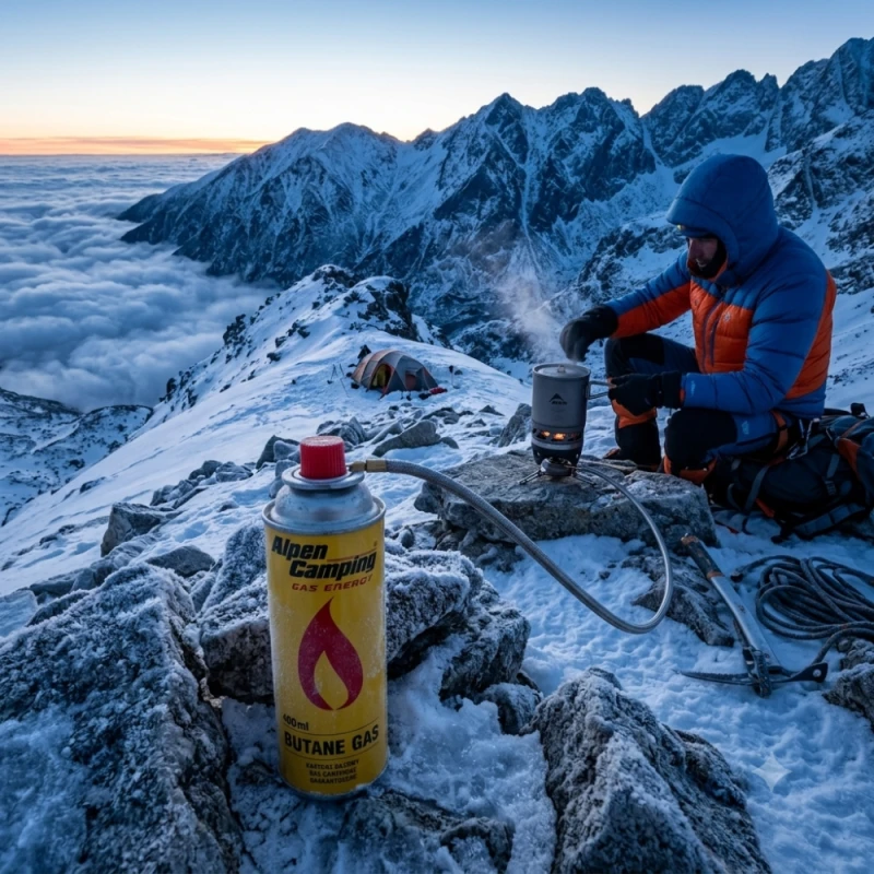 Kartusze Gazowe Alpen Camping do palnika kuchenki turystycznej zestaw 8szt.