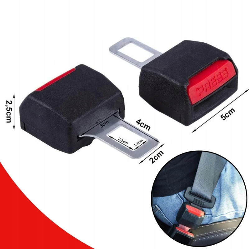 ZAŚLEPKA DO PASÓW BEZPIECZEŃSTWA WTYCZKA ZATYCZKA WYDŁUŻKA ADAPTER 2 SZTUKI