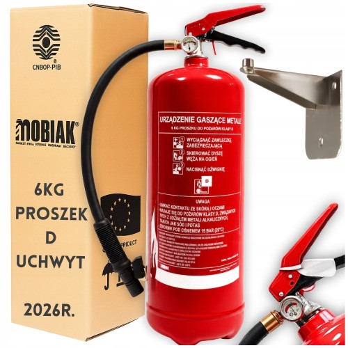 URZĄDZENIE GAŚNICZE DO METALU MAGNEZU ALUMINIUM TYTANU 6KG D + WIESZAK