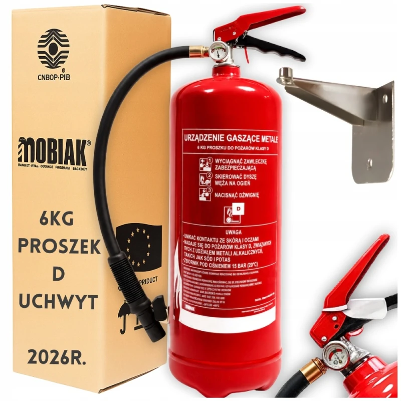 URZĄDZENIE GAŚNICZE DO METALU MAGNEZU ALUMINIUM TYTANU 6KG D + WIESZAK