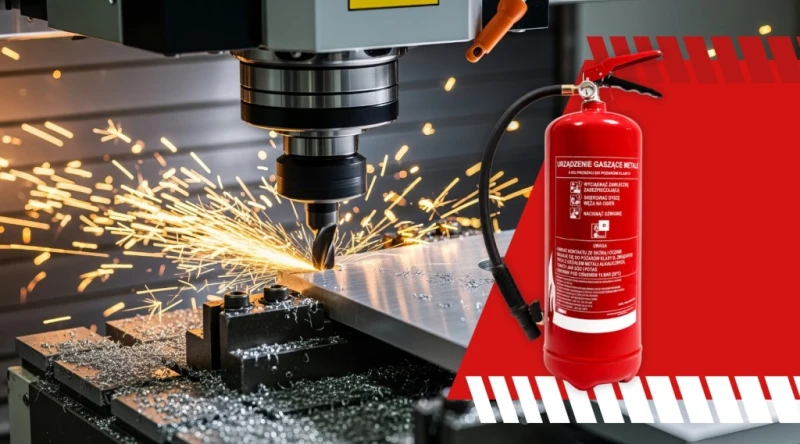 URZĄDZENIE GAŚNICZE DO METALU MAGNEZU ALUMINIUM TYTANU 6KG D + WIESZAK