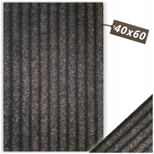 Wycieraczka Pod Drzwi Zewnętrzna Wewnętrzna 40x60 Brązowo-Czarna