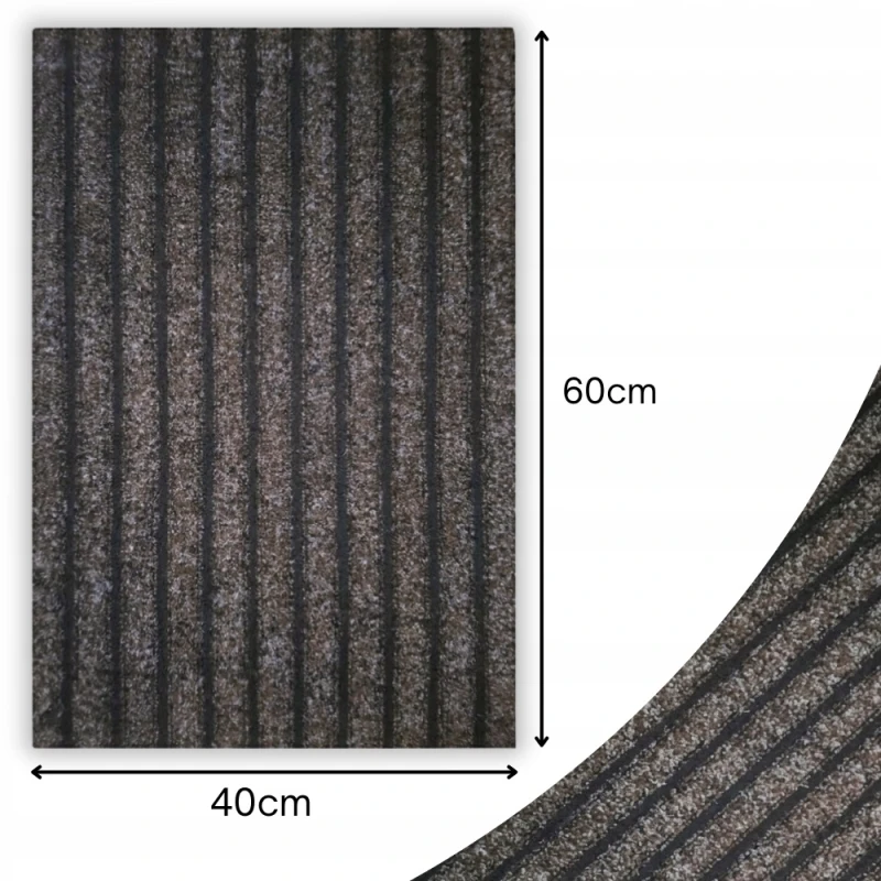 Wycieraczka Pod Drzwi Zewnętrzna Wewnętrzna 40x60 Brązowo-Czarna