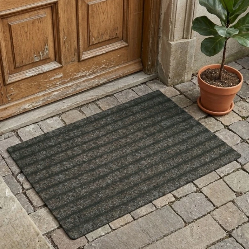 Wycieraczka Pod Drzwi Zewnętrzna Wewnętrzna 40x60 Brązowo-Czarna