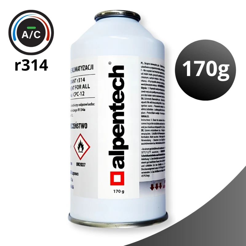 Czynnik Chłodniczy R134A Gaz do Napełniania Klimatyzacji Nabijania Aut 170g