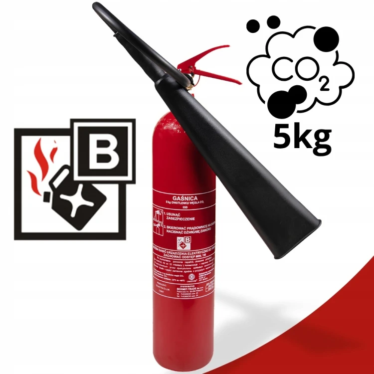 Gaśnica śniegowa 5kg do Elektroniki CO2 89B GS-5x z legalizacją UDT 2026r.
