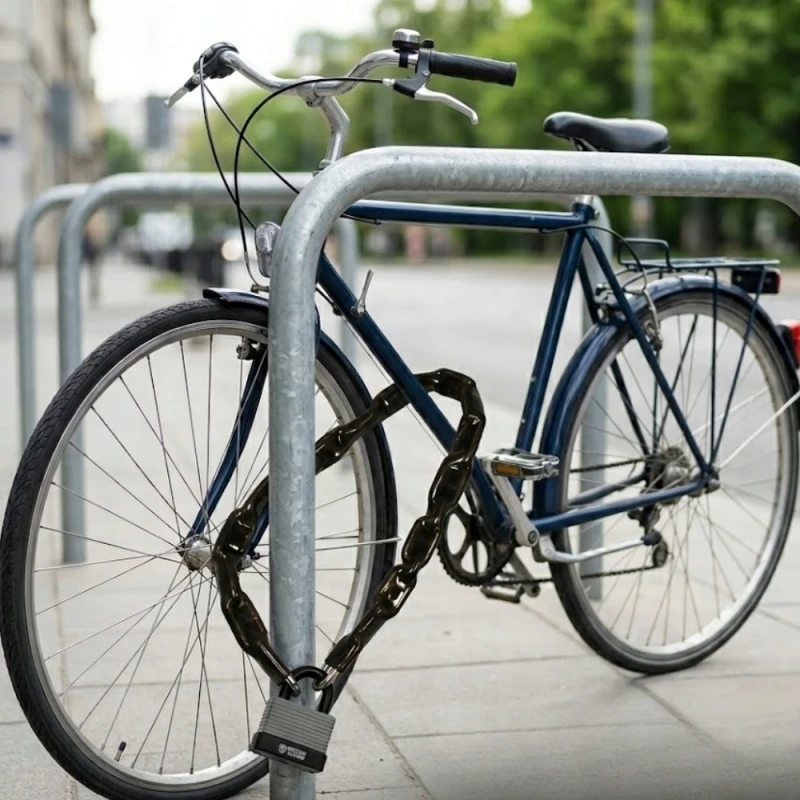 Blokada Rowerowa Łańcuch Hartowany 1.2m Zamek Miedź Gruby Antykradzieżowy