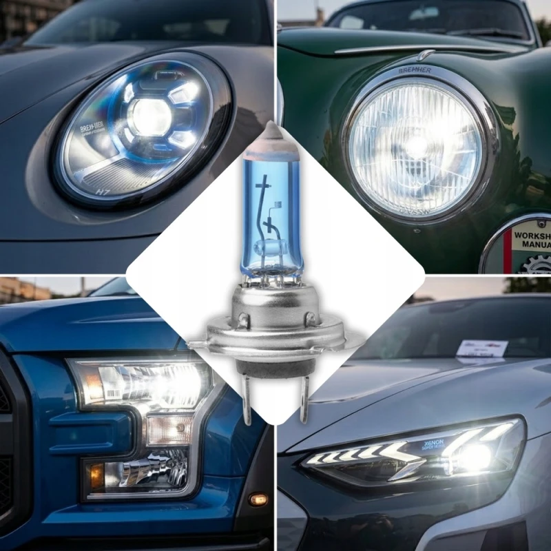 ŻARÓWKI SAMOCHODOWE H7 12V 55W XENON SUPER WHITE 4000K HOMOLOGACJA 2szt.