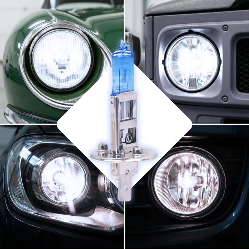 ŻARÓWKI SAMOCHODOWE H1 12V 55W XENON SUPER WHITE 4000K HOMOLOGACJA 2szt.