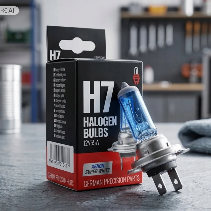 Żarówki Samochodowe H7 12V 55W XENON SUPER WHITE PX26D Homologacja E4 2szt.