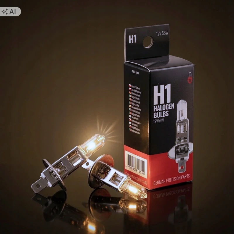 Żarówka Halogenowa H1 12V 55W Clear P14.5s Światła Długie Mijania 2szt.