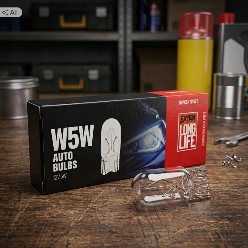 Żarówka W5W 12V Żółta Światła Pozycyjne Postojowe Homologacja E4 10szt.