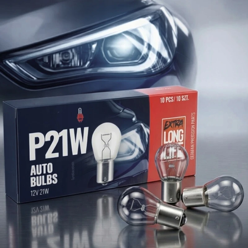 Żarówka P21W 12V 21W Clear Kierunkowskaz Światła Cofania Homologacja E